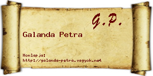 Galanda Petra névjegykártya